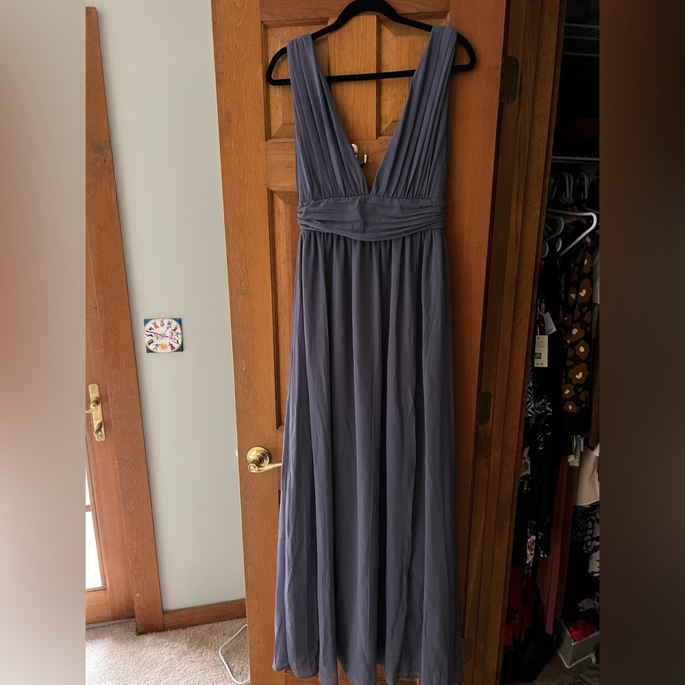 Lulus Heavenly Hues Denim Blue Maxi Dress